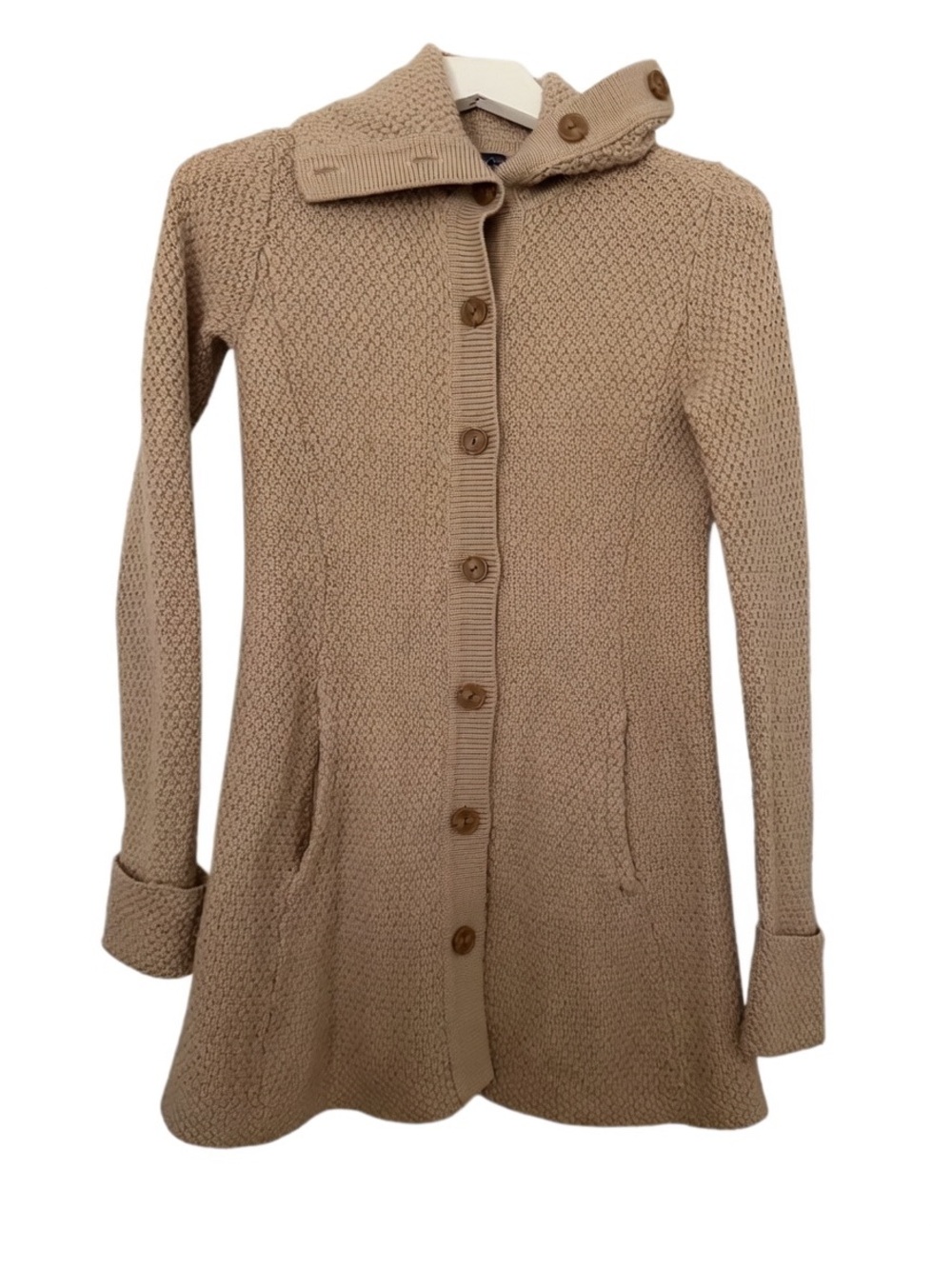 Patagonia Tan Merino Wool Long Sleeve Cardigan Sweater